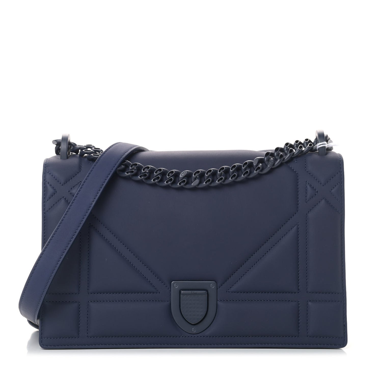 Ultra Matte Calfskin Medium Diorama Flap Bag Indigo
