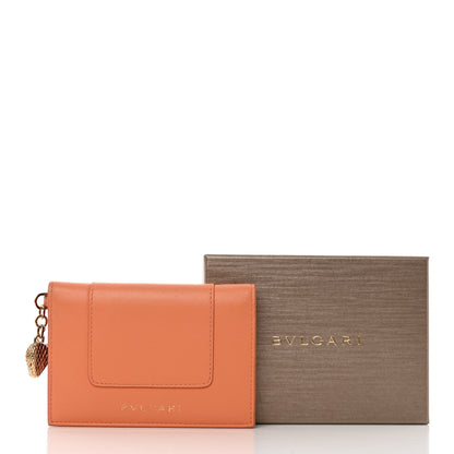 Bulgari Serpenti Calfskin Forever Card Case Coral 9 of 9