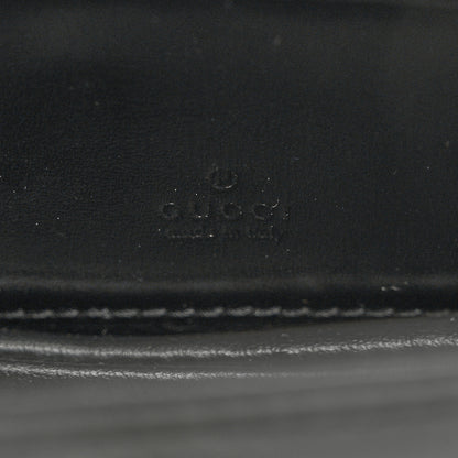 Gucci Boarded Dyana Lux Calfskin Web Monochrome Small Bamboo 1947 Top Handle Bag Black 6 of 10