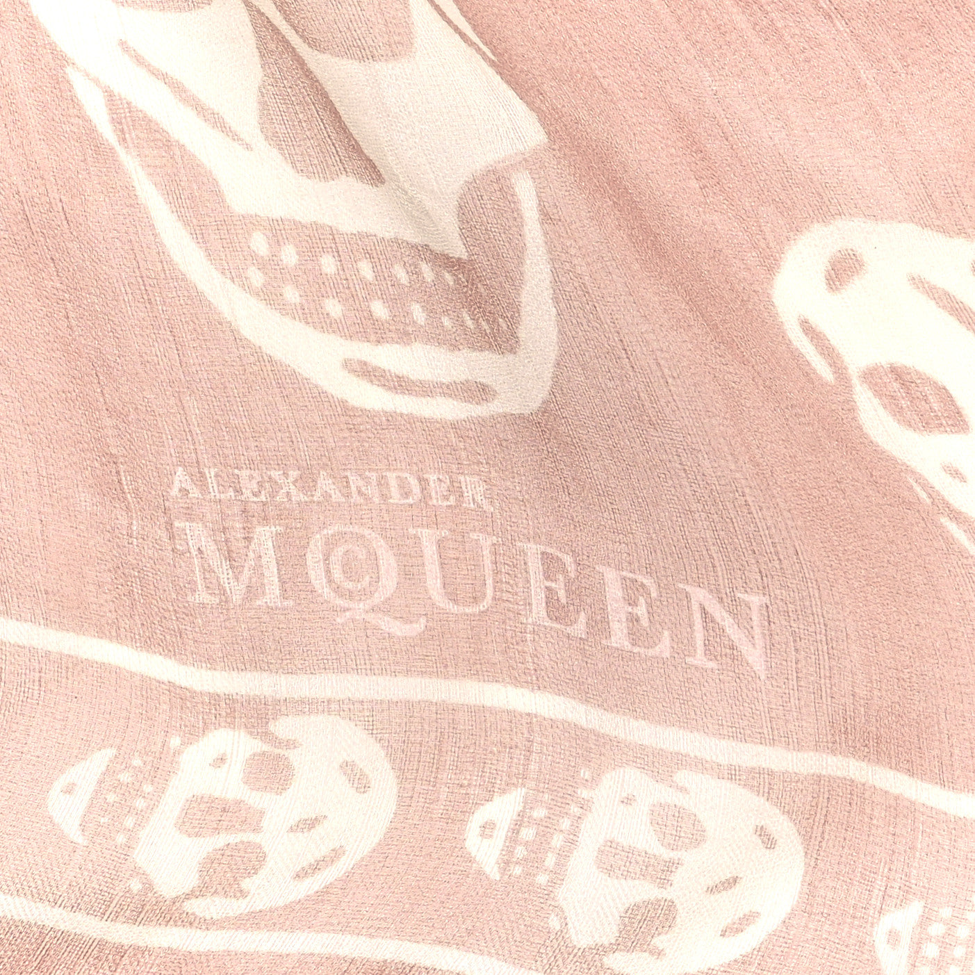 Alexander McQueen Silk Chiffon Skull Scarf Pink 1741483 – FASHIONPHILE