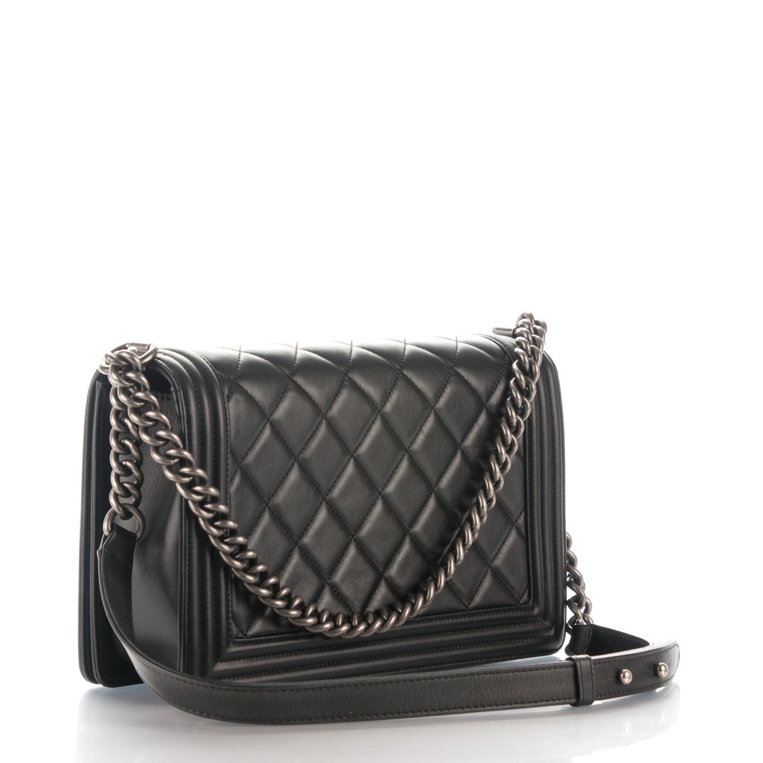 Chanel Calfskin Quilted New Medium Boy Flap Black 3 of 6