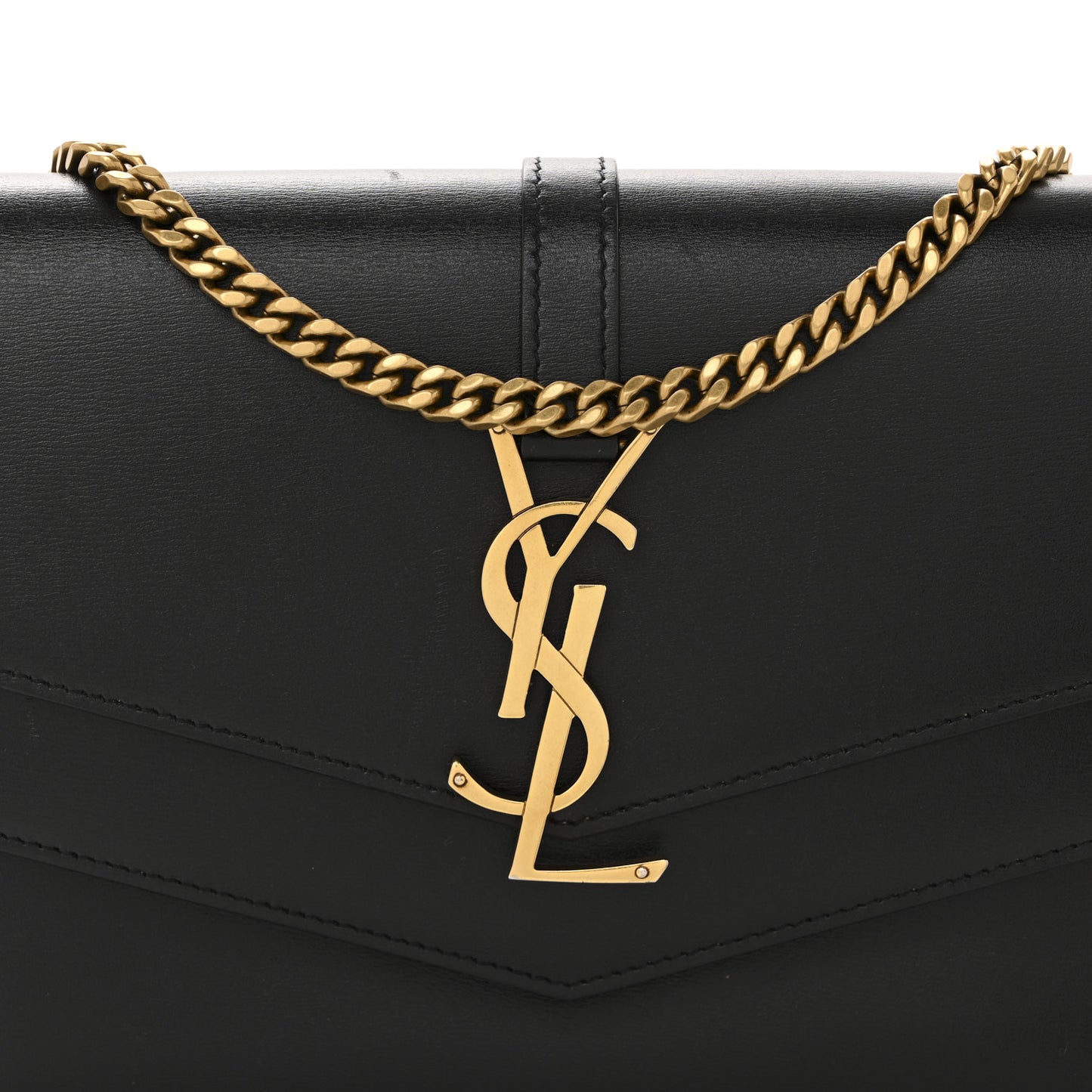 Smooth Calfskin Monogram Sulpice Chain Wallet Black