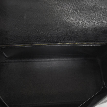Hermes Ostrich Kelly 28 Black 7 of 9