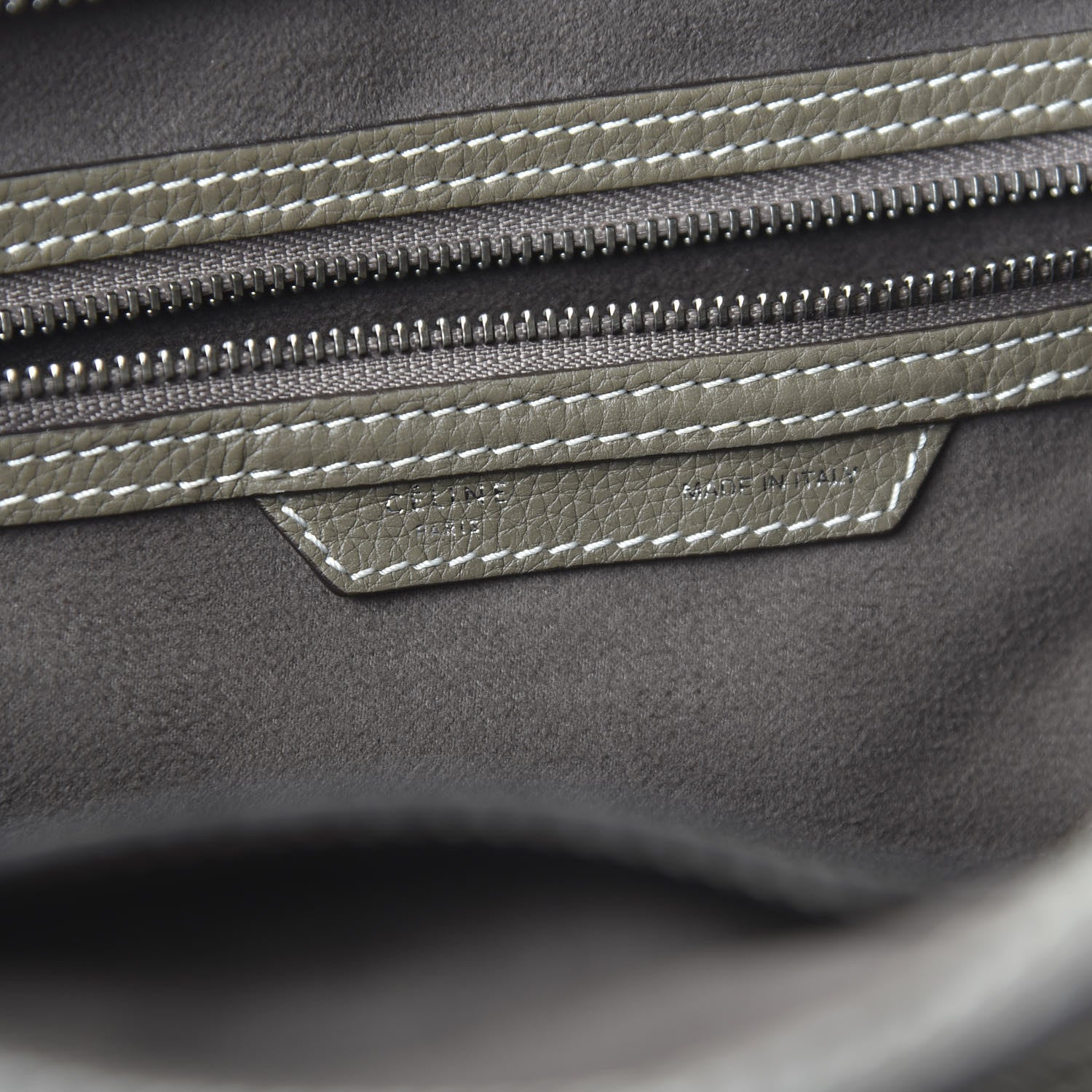 Celine Pebbled Calfskin Mini Luggage Souris 8 of 9