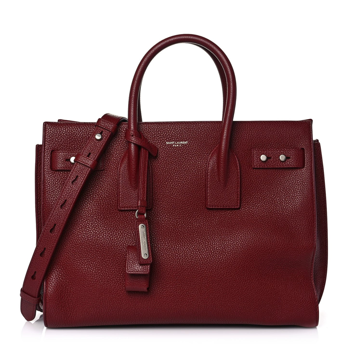 Grained Calfskin Small Supple Sac De Jour Dark Pallisandre