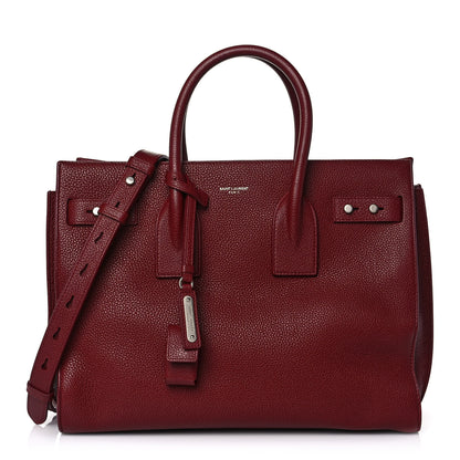 Saint Laurent Grained Calfskin Small Supple Sac De Jour Dark Pallisandre 1 of 10