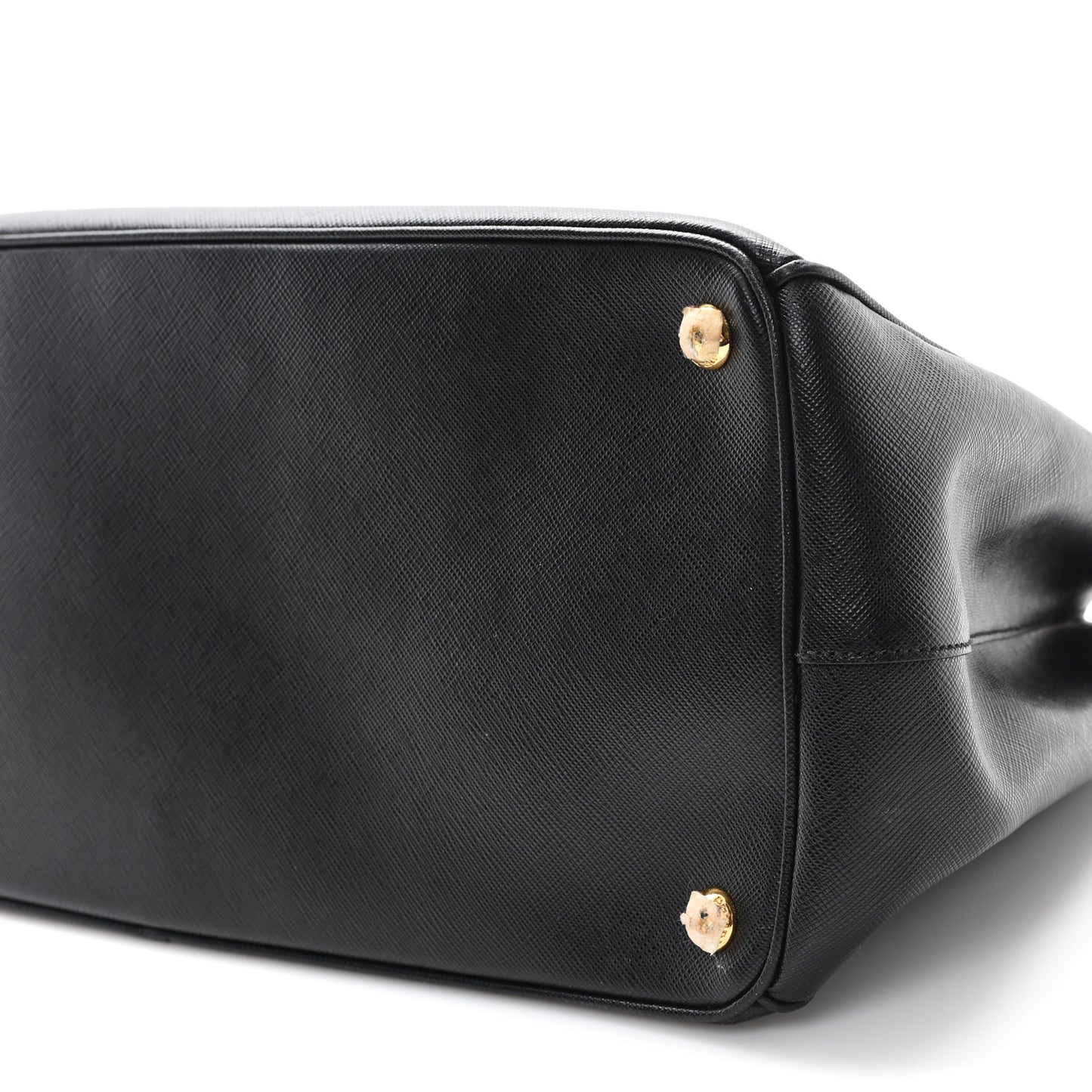 Saffiano Lux Large Galleria Double Zip Tote Black