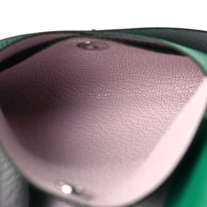 Hermes Chevre Mysore Verso Calvi Duo Card Case Menthe Rose Sakura 7 of 12