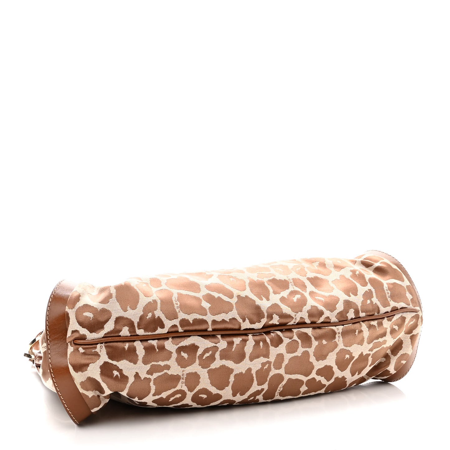 Jacquard Leopard Print Chef Shopping Tote Bag Brown