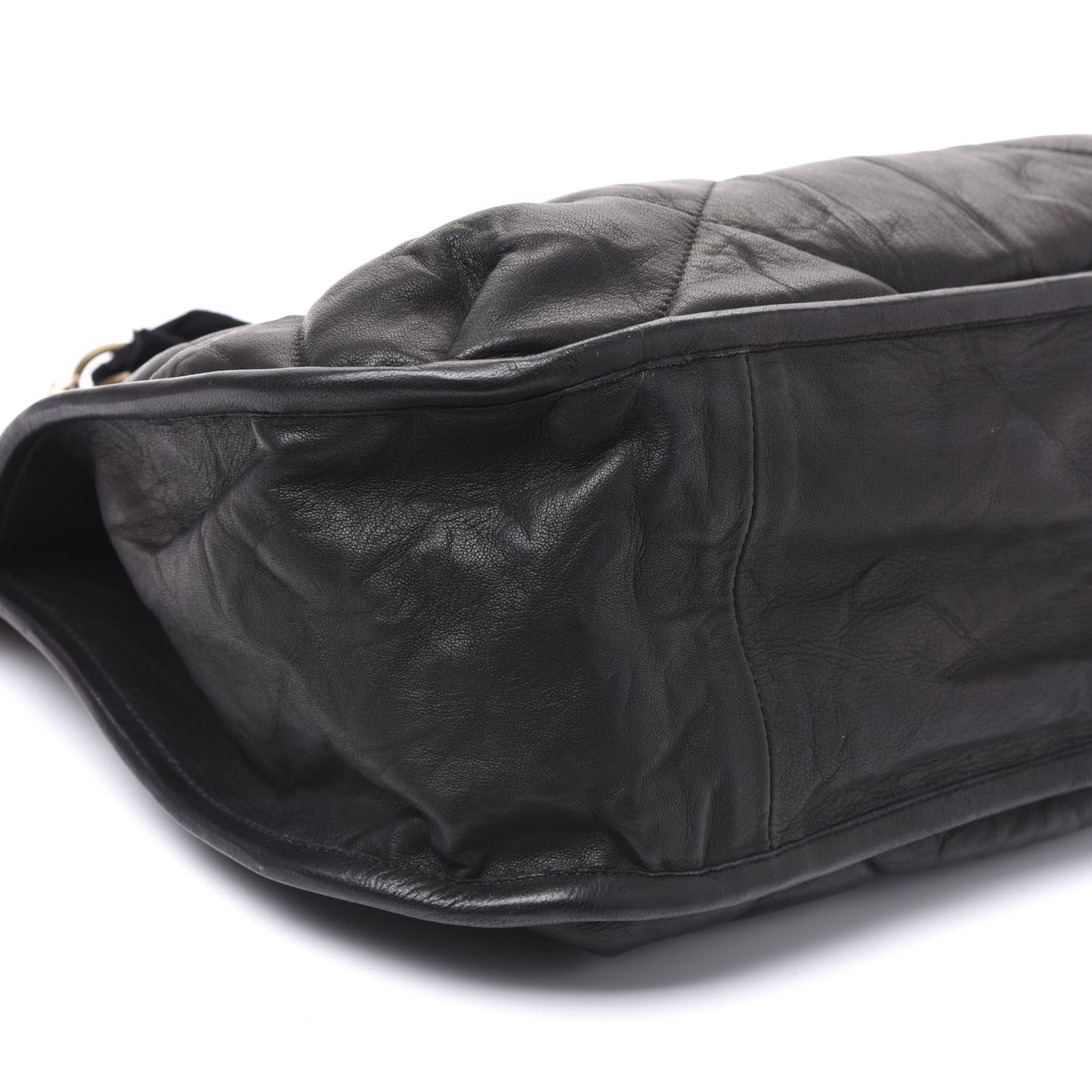 Lambskin Quilted Amalia Crossbody Bag Black