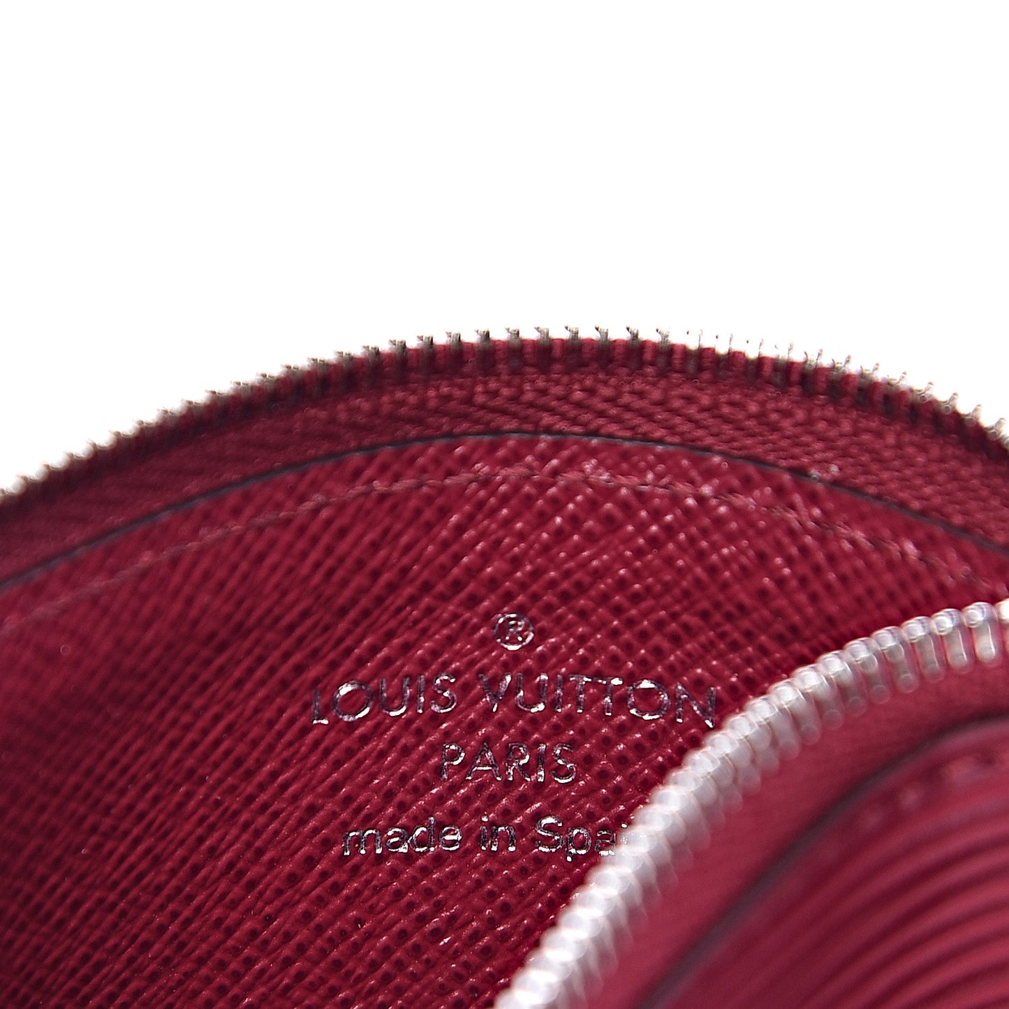 Epi Trio Card Case Wallet Rose Ballerine Rouge Fuchsia