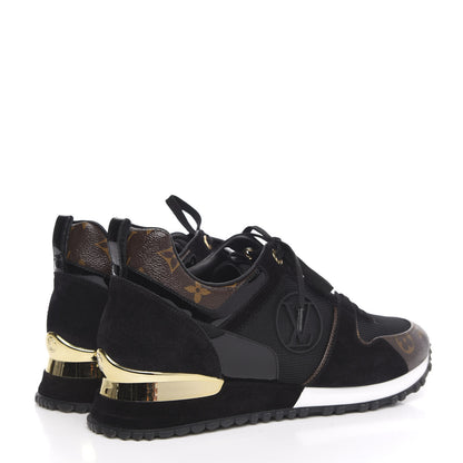 Louis Vuitton Suede Monogram Run Away Sneakers 40 Black 4 of 9