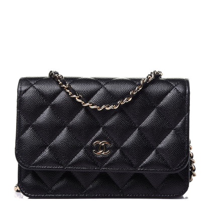 Chanel Caviar Quilted Mini Wallet On Chain WOC Black 1 of 11