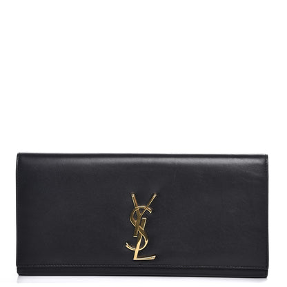 Saint Laurent Calfskin Classic Monogram Clutch Black 1 of 7
