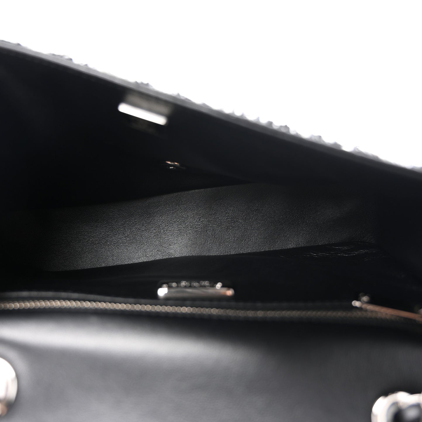 Sequin CC Medium Flap Black White