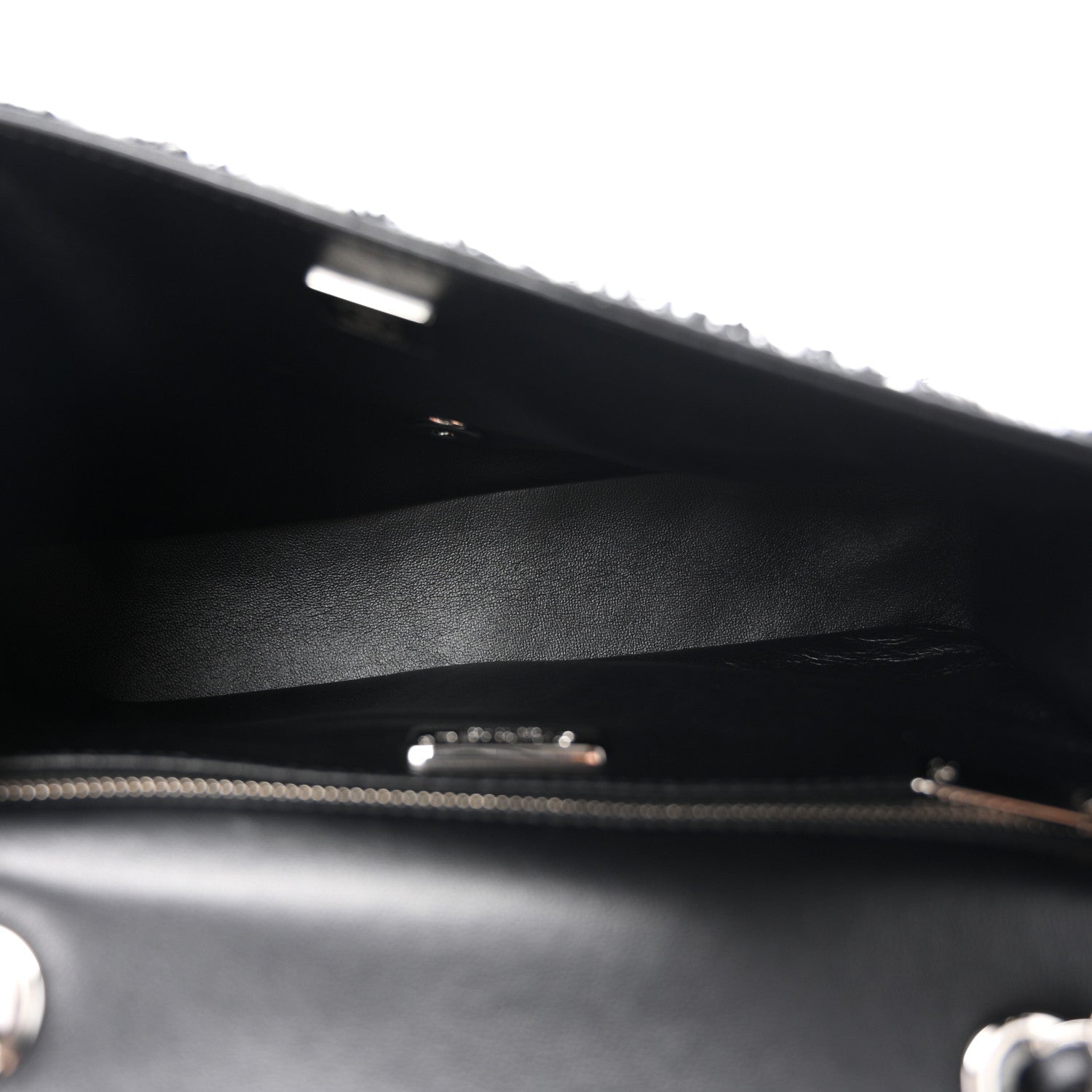 Chanel Sequin CC Medium Flap Black White 5 of 11