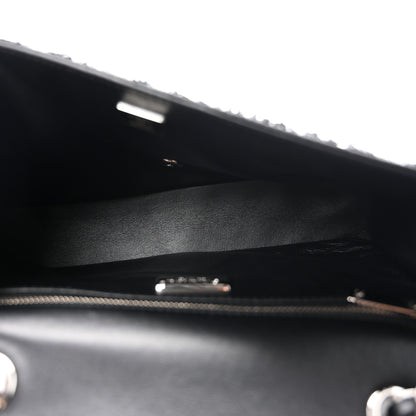 Chanel Sequin CC Medium Flap Black White 5 of 11