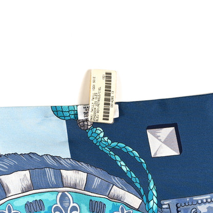 Hermes Silk Les Cles Maxi Twilly Bleu Roy Bleu Roy Petrole Ciel 6 of 6
