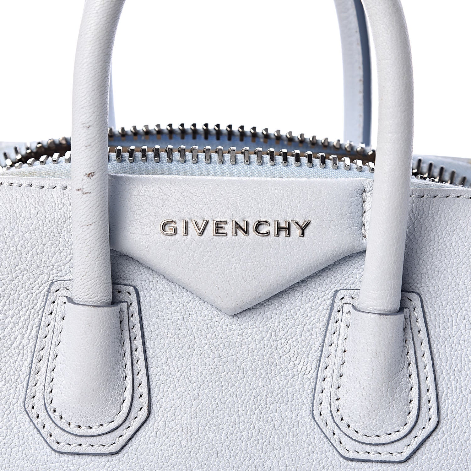Givenchy Sugar Goatskin Mini Antigona Baby Blue 6 of 16