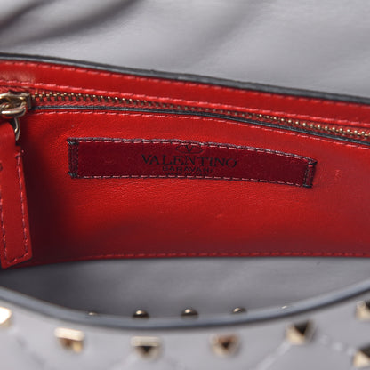 Valentino Garavani Nappa Medium Rockstud Spike Shoulder Bag Grey 6 of 14
