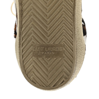 Saint Laurent Calfskin Pony Hair Star Court Sneakers 36 White 6 of 9