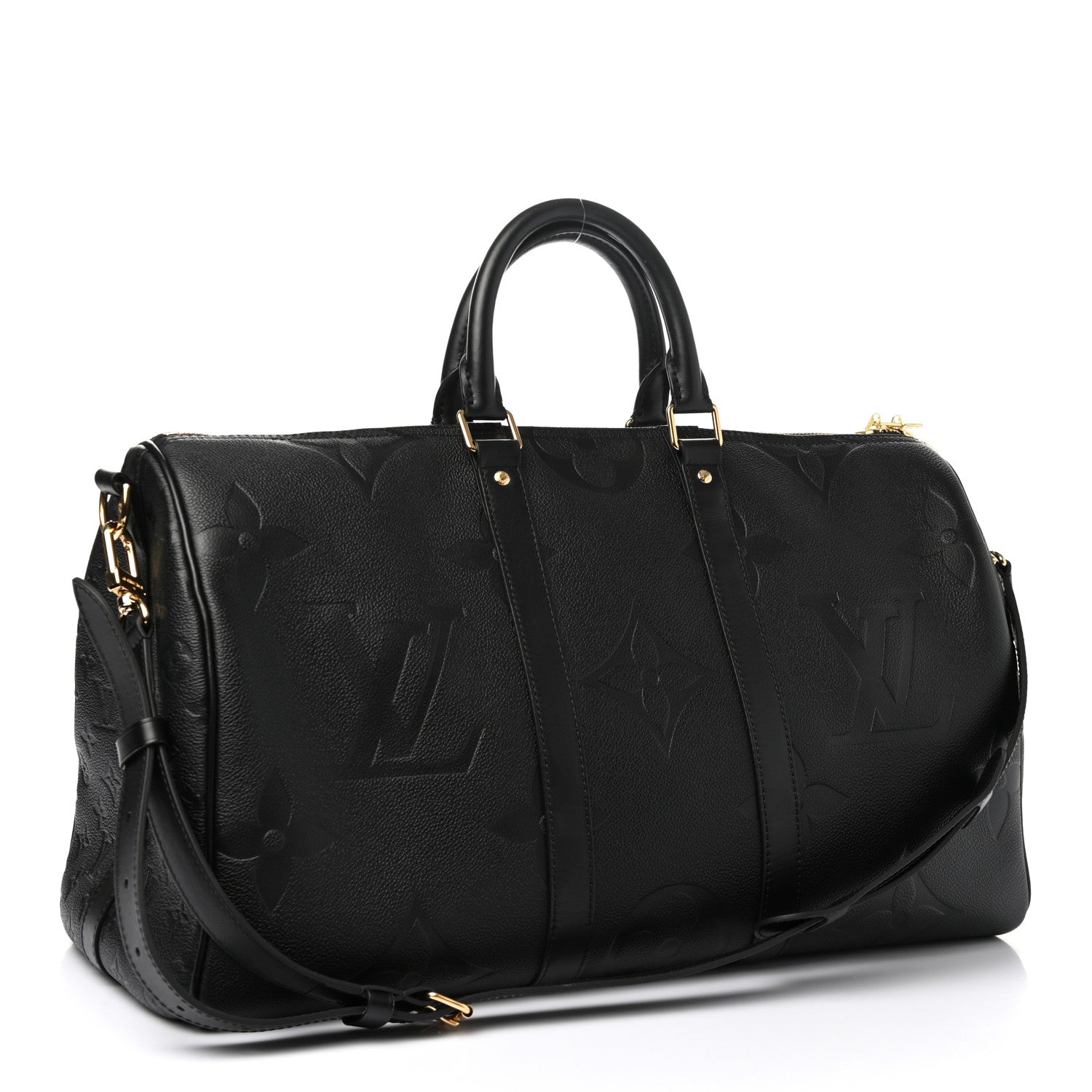 Louis Vuitton Empreinte Monogram Giant Keepall Bandouliere 45 Black 3 of 11