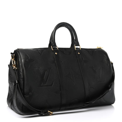 Louis Vuitton Empreinte Monogram Giant Keepall Bandouliere 45 Black 3 of 11