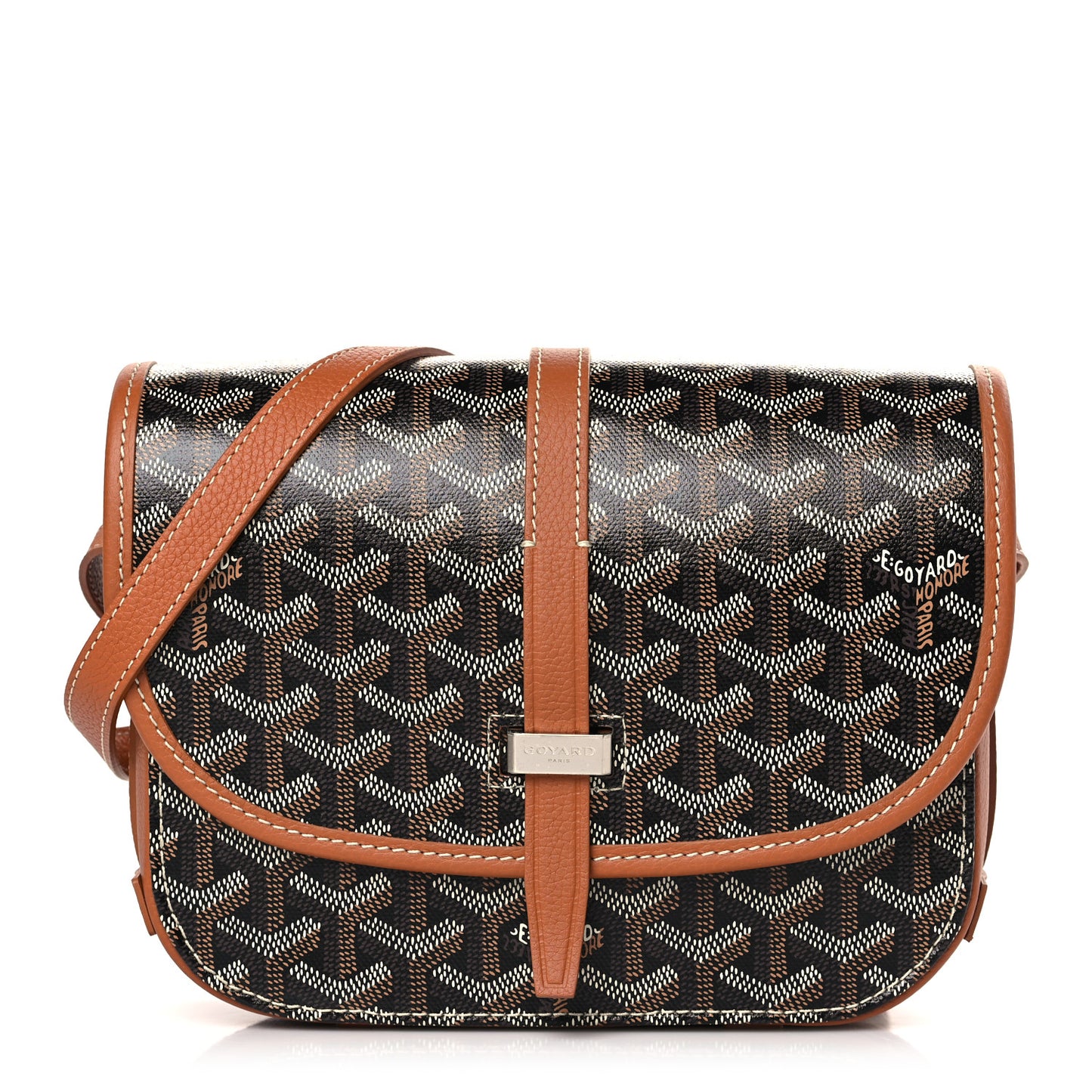 Goyardine Belvedere II PM Messenger Bag Black Gold