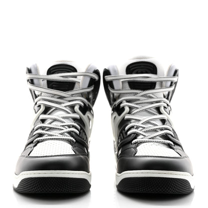 Gucci Evolution Fabric Mens Basket High Top Sneakers 11 Black White 2 of 9