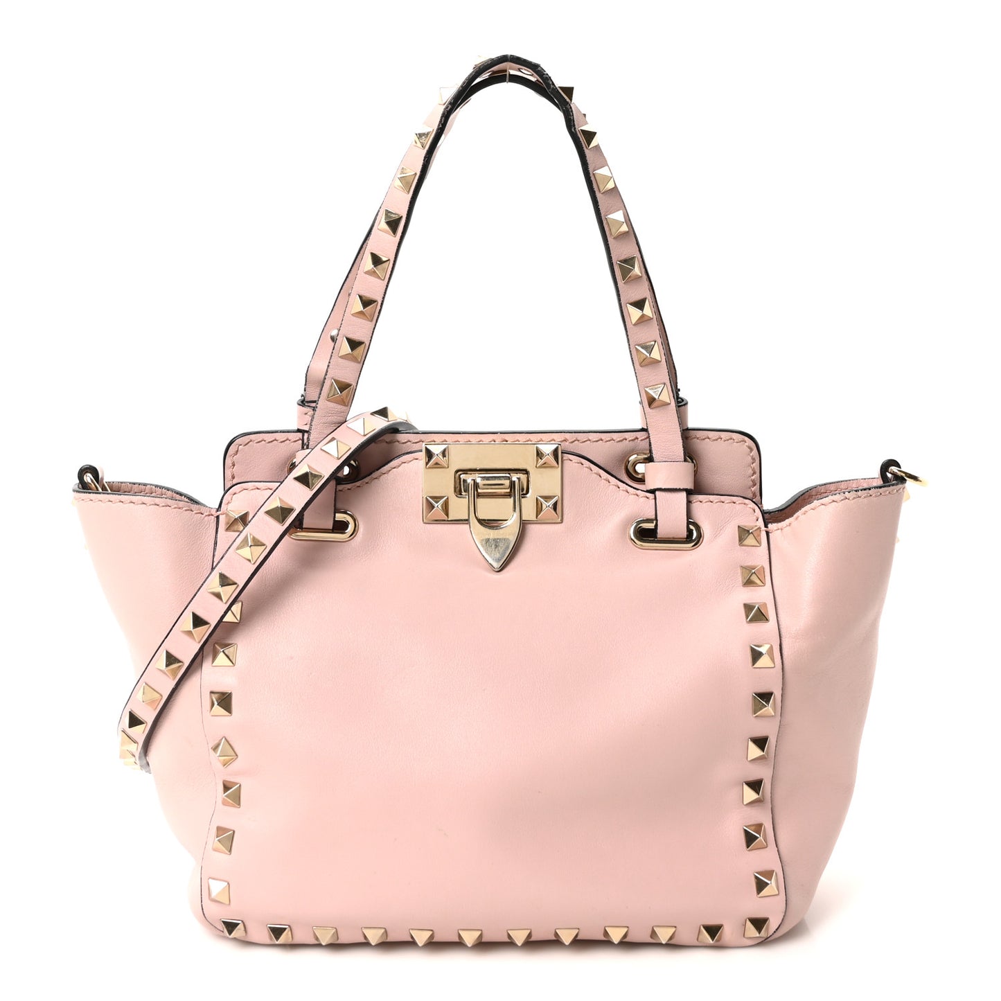 Vitello Mini Rockstud Tote Water Rose