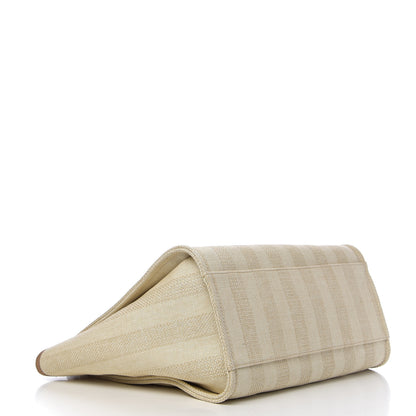 Chanel Mixed Fibers Striped Medium Deauville Tote Beige 3 of 10