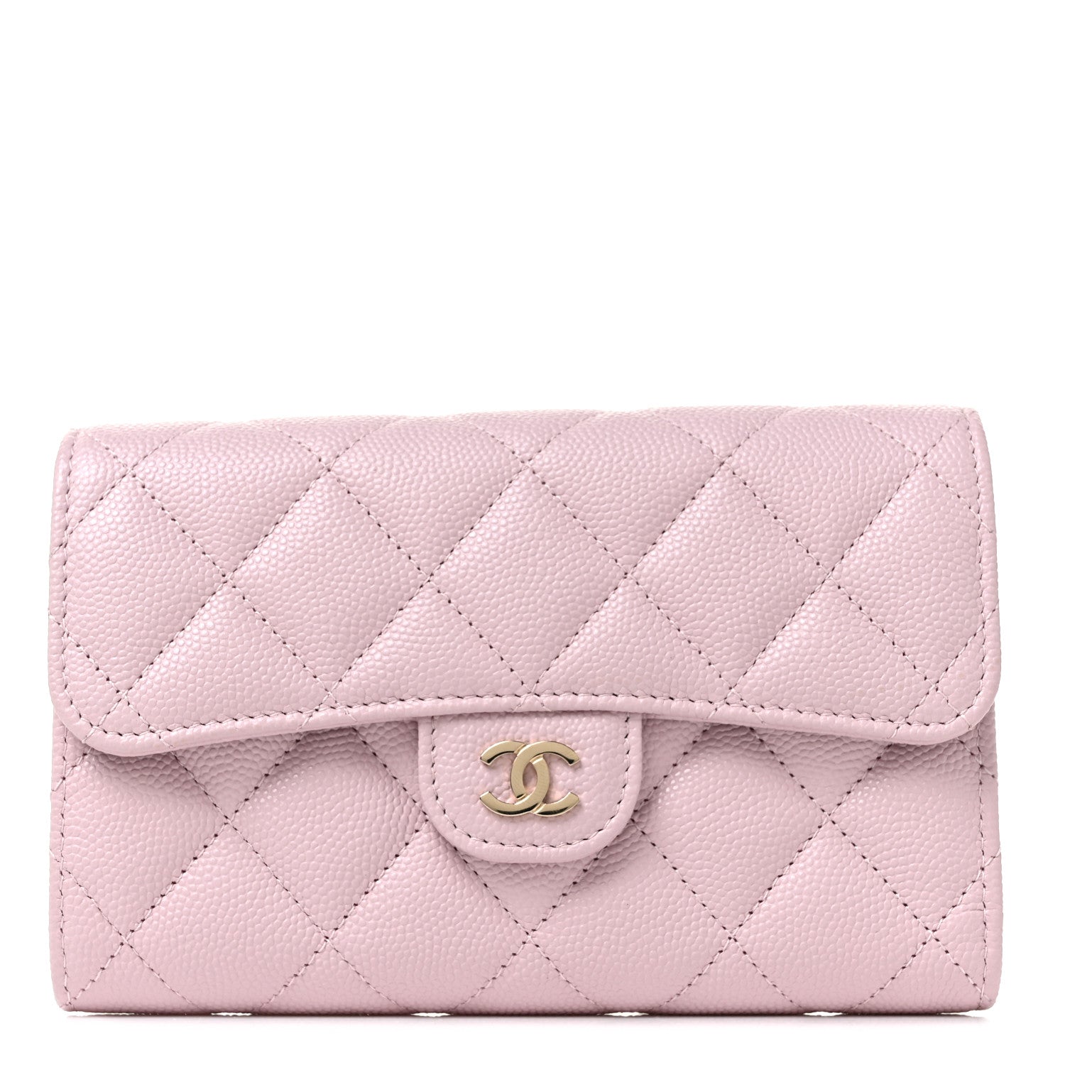 Chanel Caviar Quilted Medium Flap Wallet Pink 1 of 10