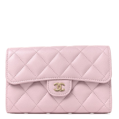 Chanel Caviar Quilted Medium Flap Wallet Pink 1 of 10