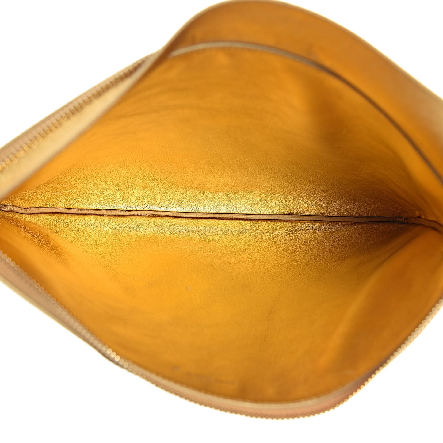 Metallic Lambskin Bi-Color Coeur Ipad Clutch Gold