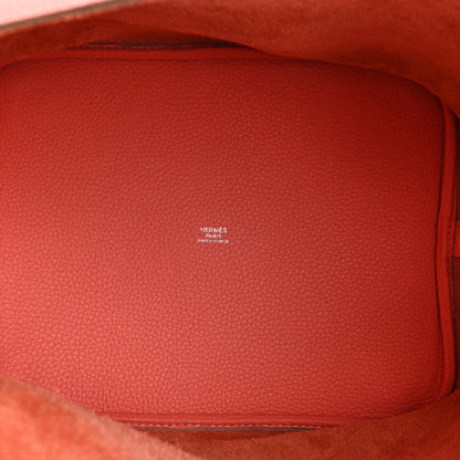 Hermes Taurillon Clemence Picotin 26 GM Crevette 5 of 9