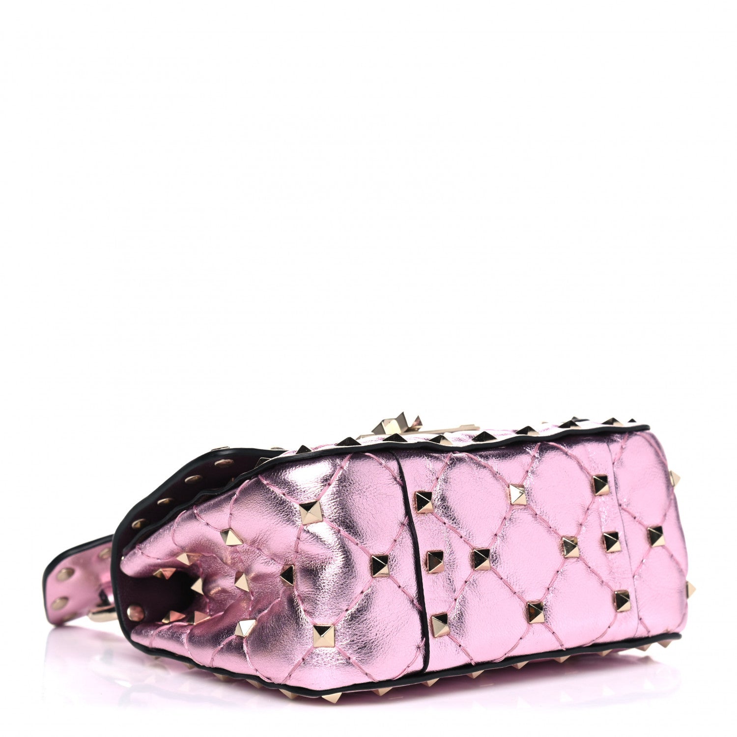 Valentino Garavani Metallic Nappa Micro Rockstud Spike Shoulder Bag Giacinto 3 of 5