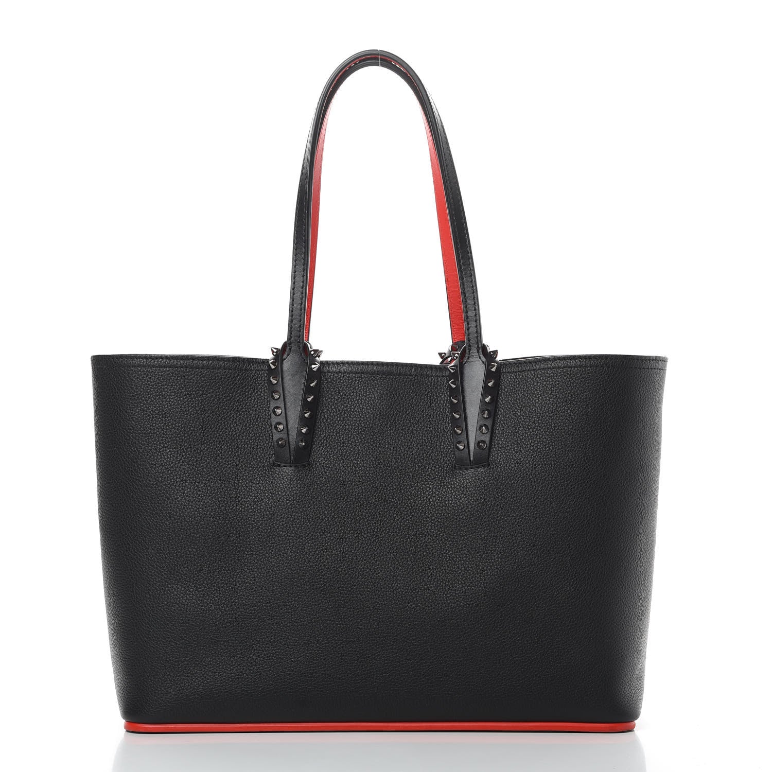Christian Louboutin Calfskin Spikes Small East West Cabata Tote Black 3 of 16