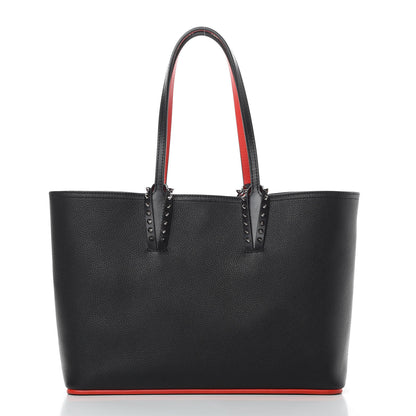 Christian Louboutin Calfskin Spikes Small East West Cabata Tote Black 3 of 16