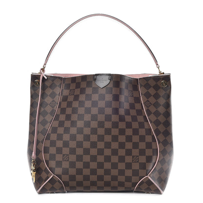 Louis Vuitton Damier Ebene Caissa Hobo Rose Ballerine 1 of 18