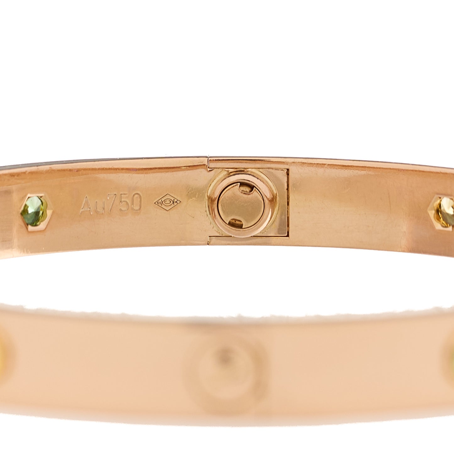 18K Pink Gold Sapphire Garnet Amethyst LOVE Bracelet 18