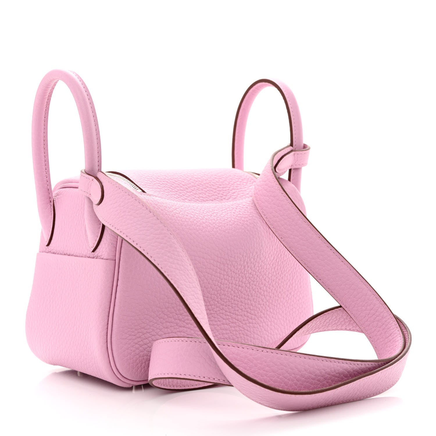Hermes Taurillon Clemence Mini Lindy 20 Mauve Sylvestre 3 of 11