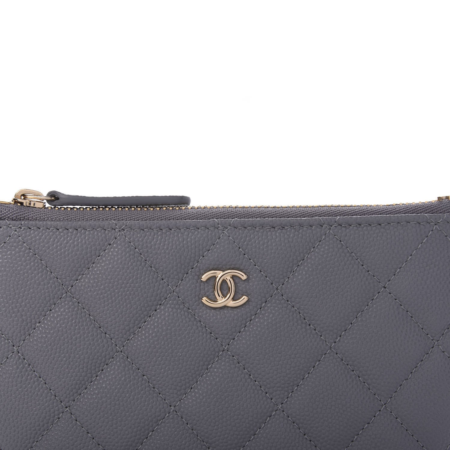 Chanel Caviar Quilted Small Cosmetic Case Grey 9 of 10