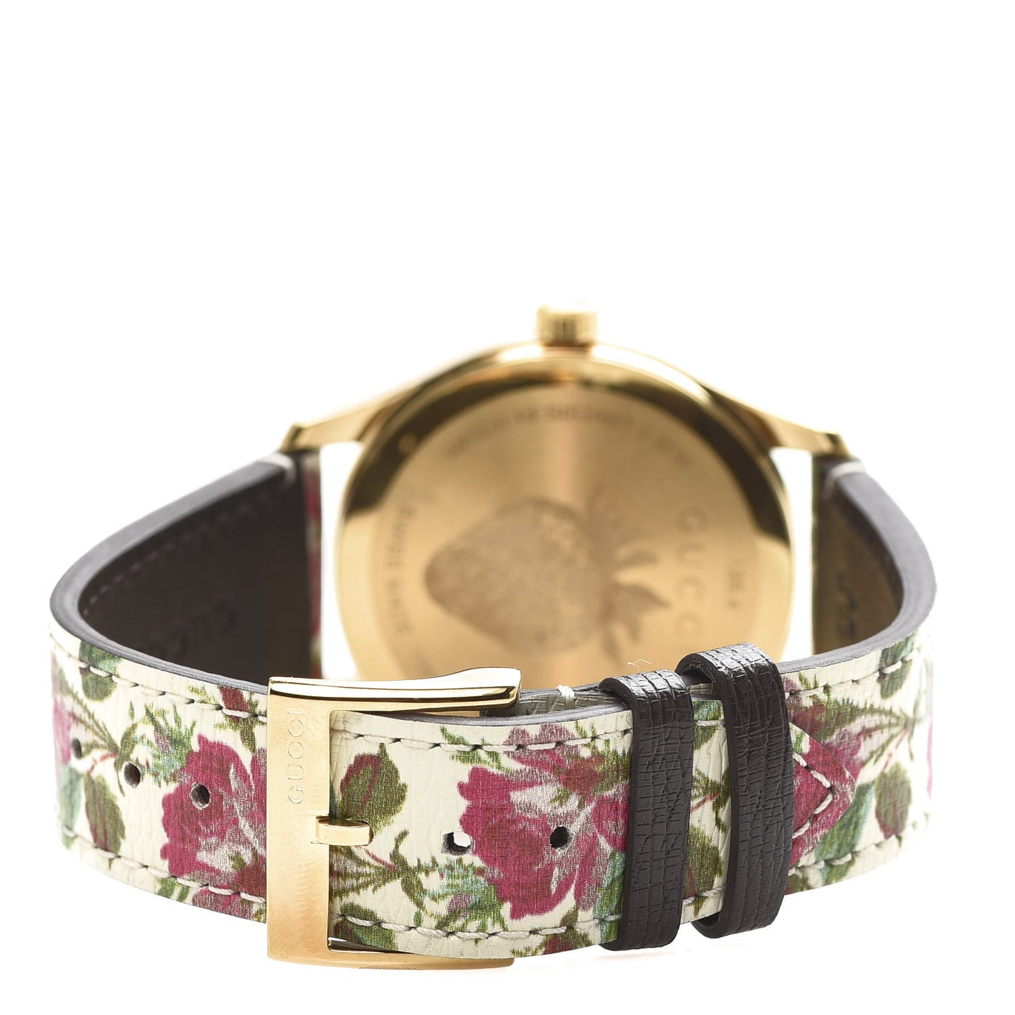 Stainless Steel Calfskin 38mm G-Timeless Floral Quartz Watch Ivory