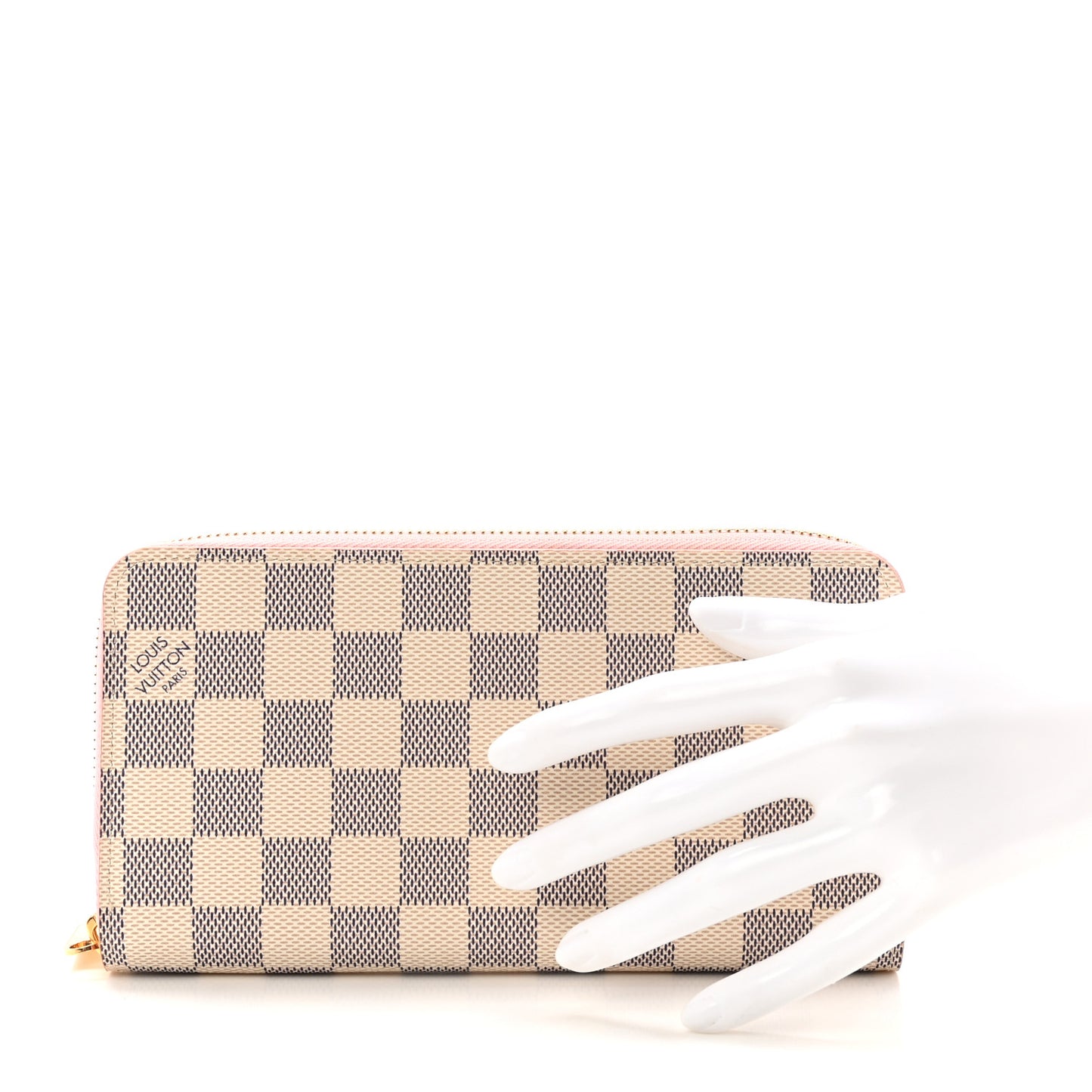 Damier Azur Zippy Wallet Rose Ballerine
