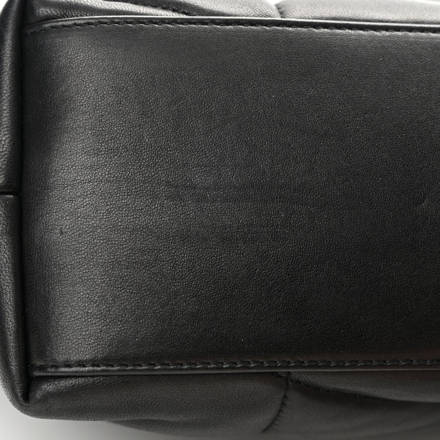 Lambskin Quilted Small Loulou Puffer Monogram Chain Satchel Black