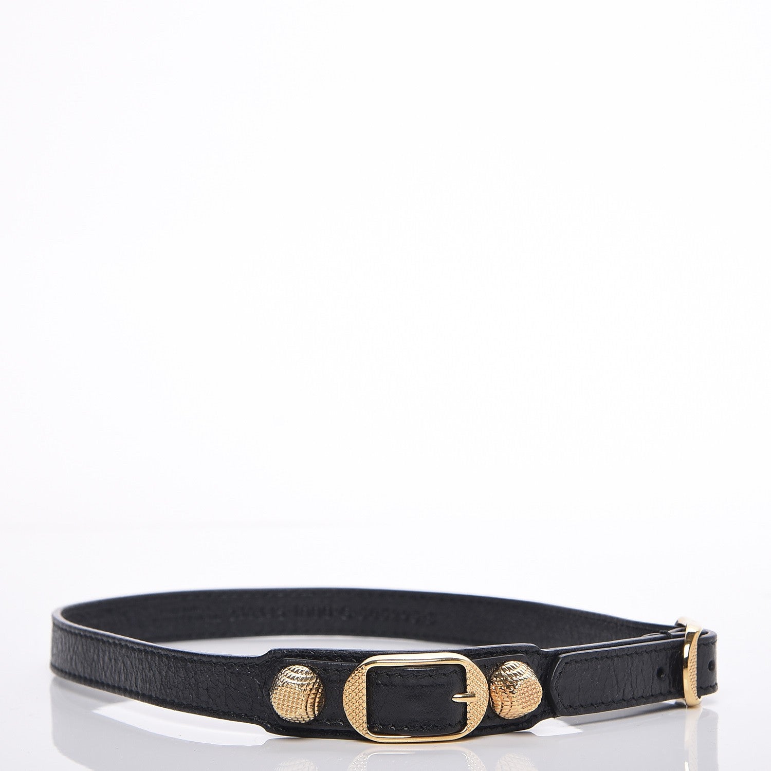 Balenciaga Agneau Giant 12 Gold Hardware Triple Tour Bracelet S Black 3 of 7