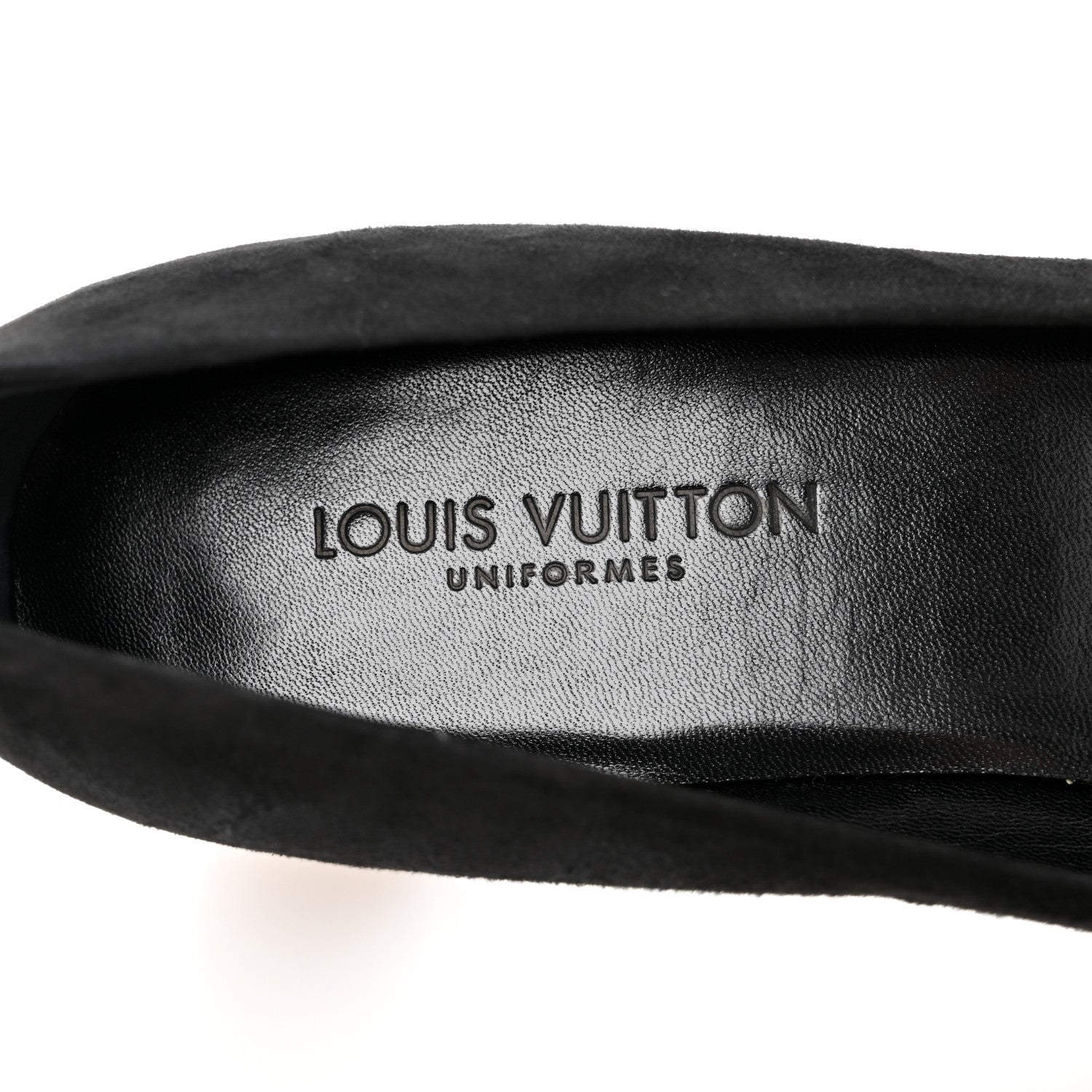 Louis Vuitton Suede Uniformes Pump 37 Black 8 of 9