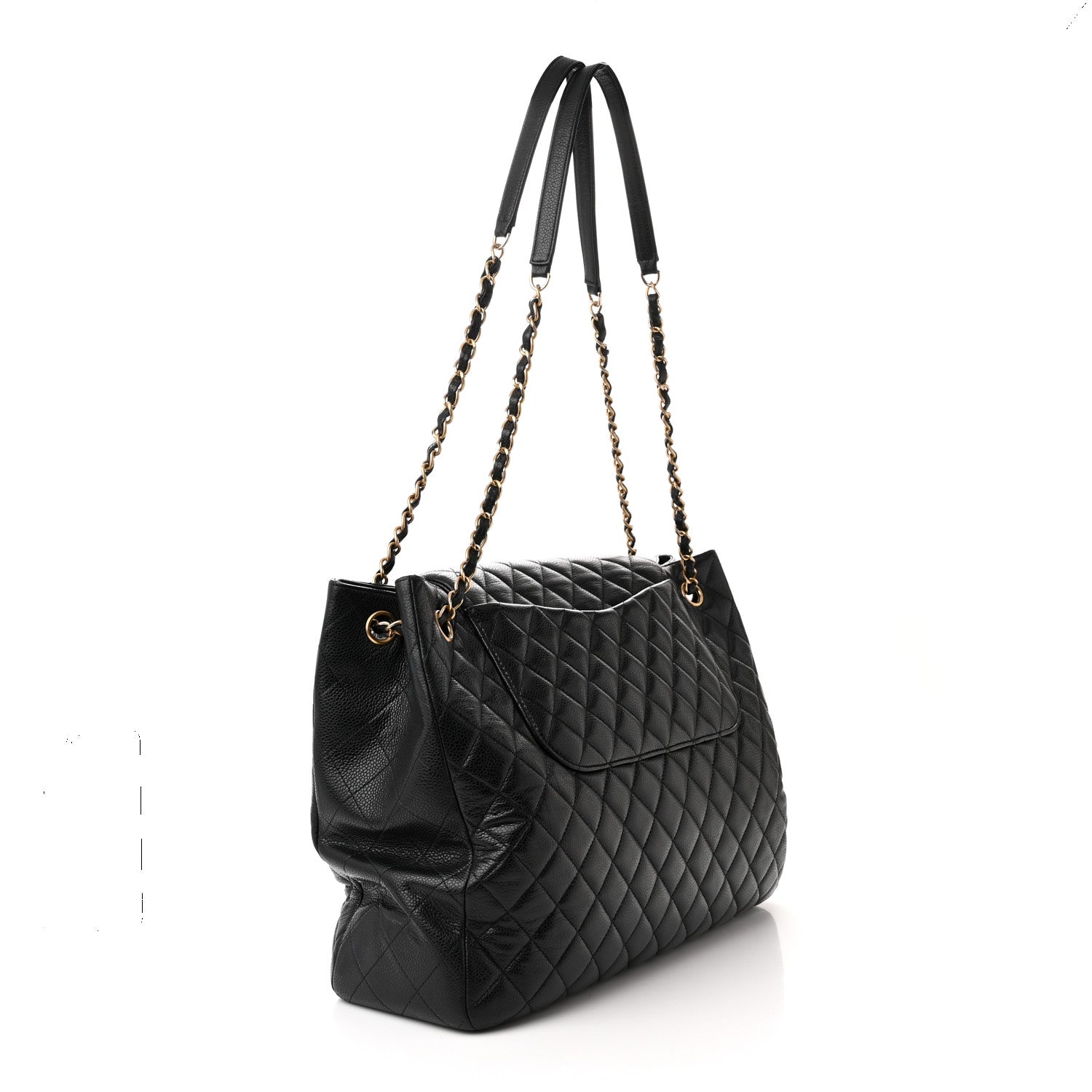 Chanel Caviar Quilted Flap Tote Black 3 of 10