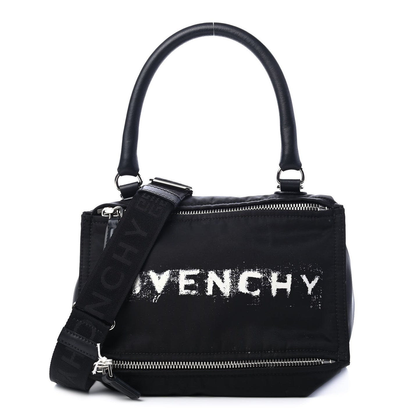 Nylon Logo Small Pandora Black White