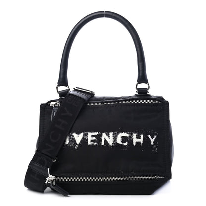 Givenchy Nylon Logo Small Pandora Black White 1 of 9